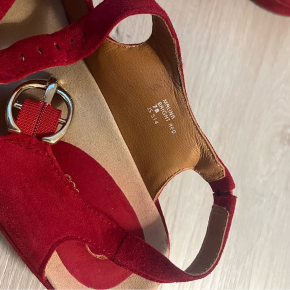Red Suede Sandals, Earthies - Picture 2 of 3